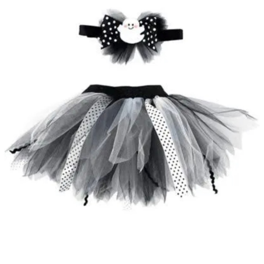 Rising Star Baby Head Wrap and Tutu Set With Belly Sticker Halloween Costume